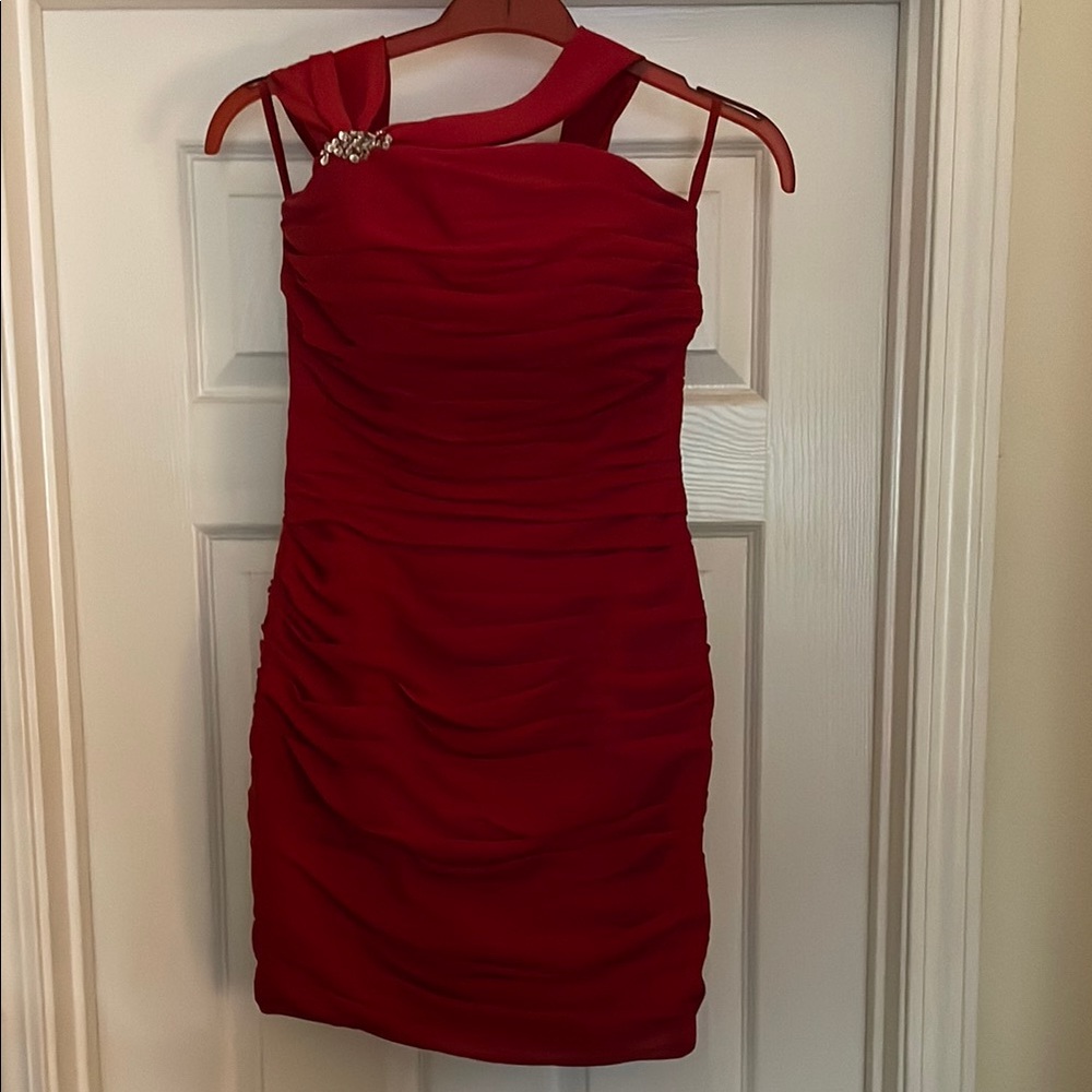 Elegant Red Strappy Dress prom homecoming cocktail